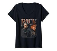Mujer The Walking Dead - The Ones Who Lived Rick Homage Camiseta Cuello V