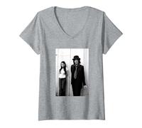 Mujer The White Stripes Meg & Jack White Rock Duo de Andy Willsher Camiseta Cuello V