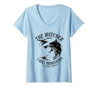 Mujer The Witcher I Kill Monsters Camiseta Cuello V