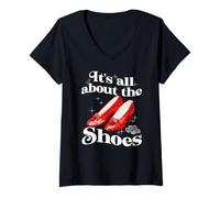 Mujer The Wizard of Oz All About The Shoes Camiseta Cuello V