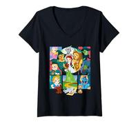 Mujer The Wizard of Oz Cartoon Character Squares Camiseta Cuello V