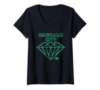 Mujer The Wizard of Oz Emerald City Line Logo Camiseta Cuello V