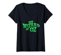 Mujer The Wizard of Oz Rough Green Logo Camiseta Cuello V