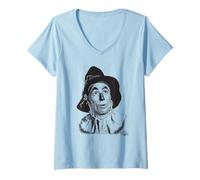 Mujer The Wizard of Oz Scarecrow Headshot Camiseta Cuello V