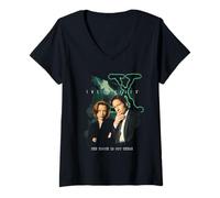 Mujer The X-Files Truth is out There Alien Poster Retro 90's TV Camiseta Cuello V