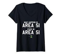 Mujer The X-Files What Happens in Area 51 Stays in Area 51 90's TV Camiseta Cuello V