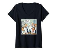 Mujer Then I Said, This Won'T Hurt a bit - Doctor Nurse Cartoon Camiseta Cuello V