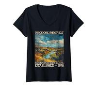Mujer Theodore Roosevelt National Park | North Dakota Camiseta Cuello V