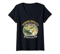 Mujer Theodore Roosevelt National Park | North Dakota Camiseta Cuello V