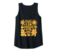 Mujer There Is Sunshine In My Soul Retro Flower Cita Groovy Boho Camiseta sin Mangas
