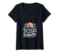 Mujer They Aren't Mine I'm Just The Babysitter Kids Nanny - Camiseta Cuello V