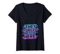 Mujer They Forced Me To Be Here Anti-Social Introvert Mood - Camiseta Cuello V