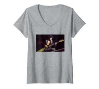 Mujer Thin Lizzy Live Phil Lynott 1976 por David Corio Camiseta Cuello V