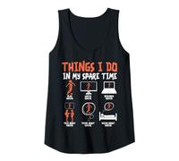 Mujer Things I Do In My Spare Time Soccer for Girls Soccer Player Camiseta sin Mangas