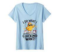 Mujer This Chick is Retired I Do What I Clucking Want Retirement Camiseta Cuello V
