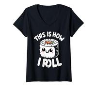 Mujer This is How I Roll: descubre tu Estilo de Sushi Camiseta Cuello V