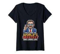Mujer This Is How The World'S Greatest Dad Looks Like Camiseta Cuello V