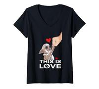 Mujer This Is Love Teacup Chihuahua Mom Camiseta Cuello V
