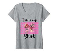 Mujer This Is My Axe Throwing Shirt Hacha Thrower Girl Mom Coquette Camiseta Cuello V