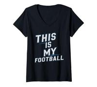 Mujer This is My Football Shirt Funny Sports Fan 2025 Season Mens Camiseta Cuello V