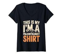 Mujer This Is My I'm A Paleontologist Apparel Funny Dinosaur Camiseta Cuello V