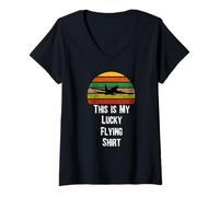 Mujer This is My Lucky Flying Shirt Camiseta Cuello V