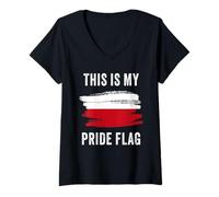 Mujer This is My Pride Flag - Patriot of Poland Graphic Polish Camiseta Cuello V