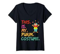 Mujer This is my Purim Costume Funny Clown Camiseta Cuello V