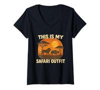 Mujer This Is My Safari Outfit Shirt Cool African Safari Lovers Camiseta Cuello V