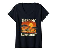 Mujer This Is My Safari Outfit Shirt Cool African Safari Lovers Camiseta Cuello V