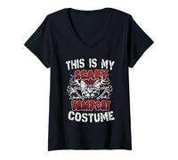Mujer This Is My Scary Vampcat Costume Vampire Cat Halloween Camiseta Cuello V