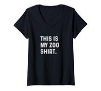 Mujer This Is My Zoo Shirt - Favorito Animal Wildlife Kids Parent Camiseta Cuello V