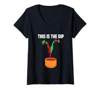 Mujer This is The Dip comerciante acciones Mercado de valores Bolsa Camiseta Cuello V