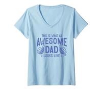 Mujer This Is What An Awesome Dad Looks Like Camiseta Cuello V