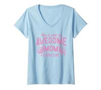 Mujer This Is What An Awesome Mom Looks Like Camiseta Cuello V