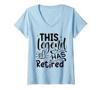 Mujer This Legend Has Retired Camiseta Cuello V