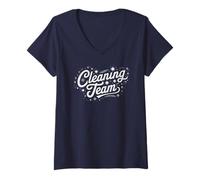 Mujer This My CLEANING TEAM Pet Owner Crew Clean Sweep Ninja Camiseta Cuello V