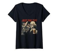 Mujer Thomas Jefferson Funny 4 de Julio Just The Tip Camiseta Cuello V