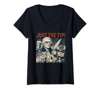 Mujer Thomas Jefferson Funny 4 de Julio Just The Tip Camiseta Cuello V