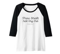 Mujer THOU Shalt Not Try ME MOM 24-7 Cita Divertida de Madre Cristiana Camiseta Manga Raglan