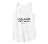 Mujer THOU Shalt Not Try ME MOM 24-7 Cita Divertida de Madre Cristiana Camiseta sin Mangas