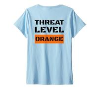 Mujer Threat Level Orange High Risk of Trump Ruining America Camiseta Cuello V