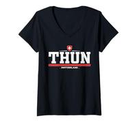 Mujer Thun Switzerland Camiseta Cuello V