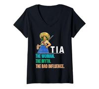 Mujer Tia The Woman The Myth The Bad Influence Camiseta Cuello V