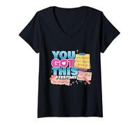 Mujer Tienes Esto No te estreses Rock The Test Day Camiseta Cuello V