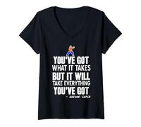 Mujer Tienes Lo Que Hace Falta Entrena Qigong Camiseta Cuello V