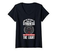 Mujer Tienes Que Conocer la Oscuridad Antes de Poder apreciar la Camiseta Cuello V