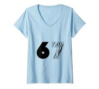 Mujer Tiger 67 Wild Animal Nature Power Number, diseño Africano Camiseta Cuello V