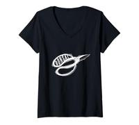 Mujer Tijeras Bonsai Camiseta Cuello V