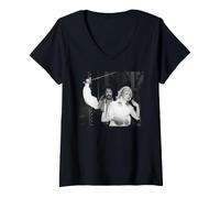Mujer Tim Curry & Pamela Stephenson Piratas de Penzance 1982 Camiseta Cuello V